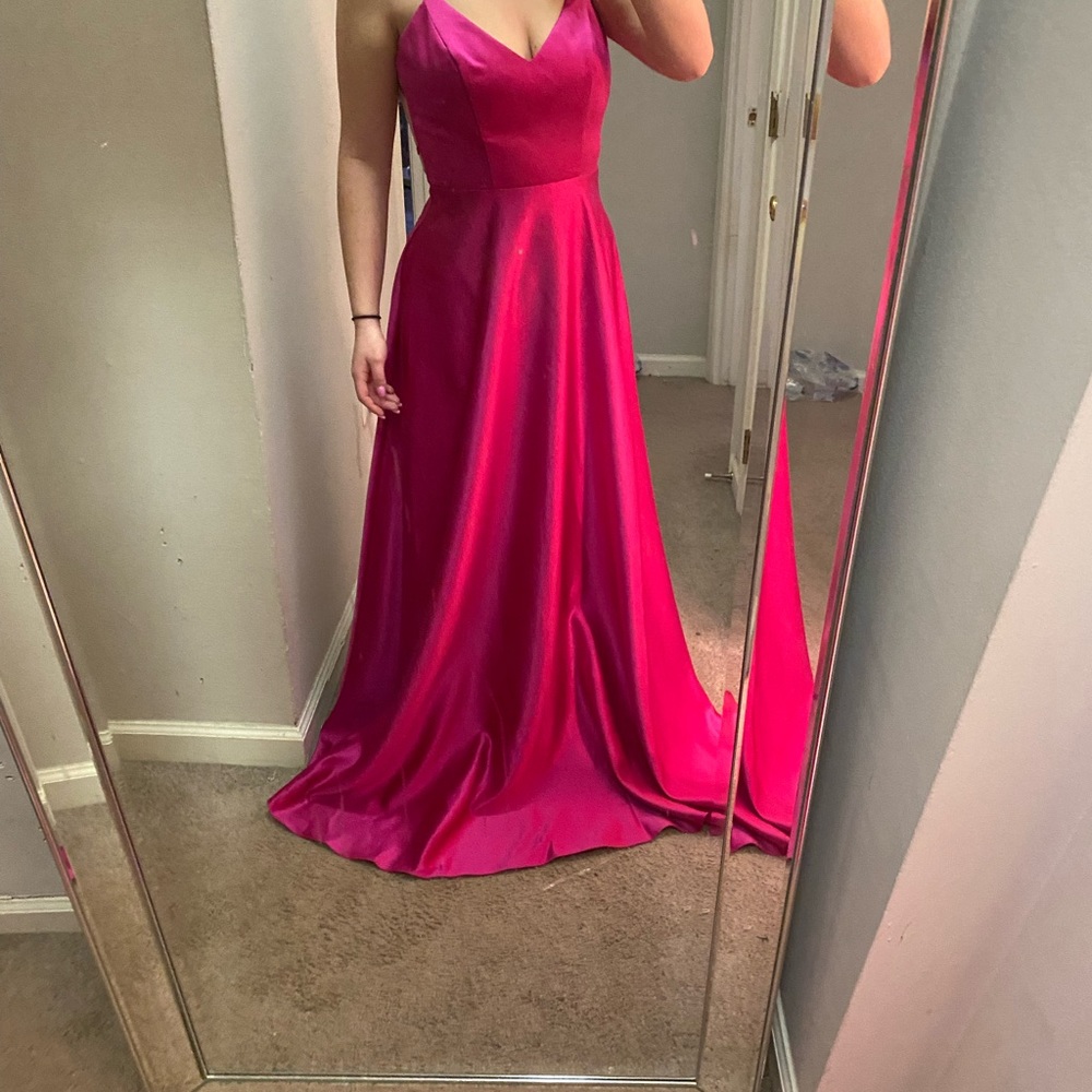 hot pink prom dress/gown
